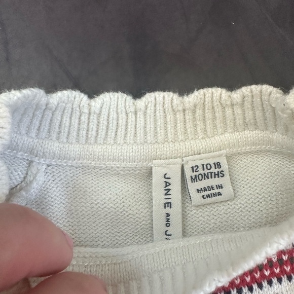 Janie and jack holiday fair isle sweater - Picture 2 of 2